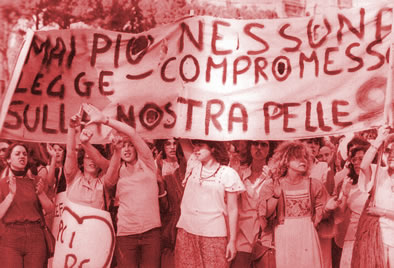manifestazione femminista 1976